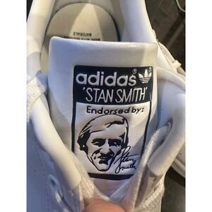 Adidas Stan Smith Men's White Leather Low Top Sneakers Shoes Size 12-VINTAGE
